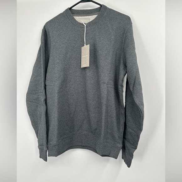 Everlane The Track Crewneck L Heather Gray Sweatshirt Men’s Sz Small NEW - Picture 1 of 4